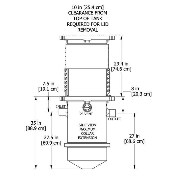 Thermaco | TZ-160-ECA - 35 GPM, 167 pound Trapzilla Grease Interceptor