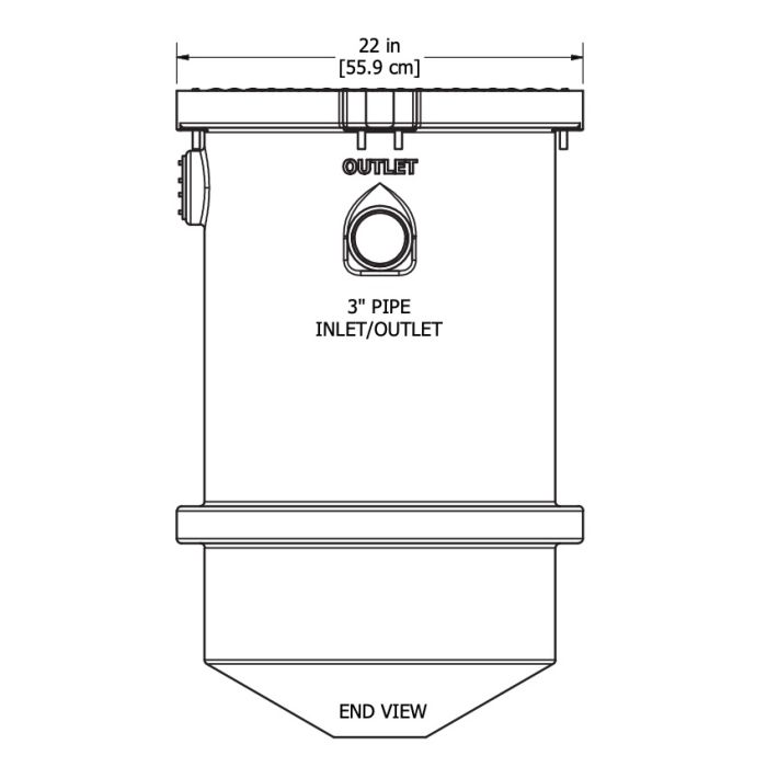 Thermaco | TZ-160 - 35 GPM, 167 pound Trapzilla Grease Interceptor