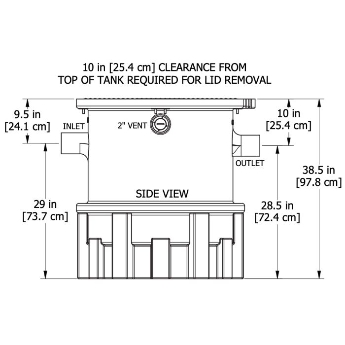 Thermaco | TZ-400-SSA - 75 GPM, 405 pound Trapzilla Grease Interceptor
