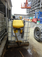 Marina Bay site with biodiesel tank for crane